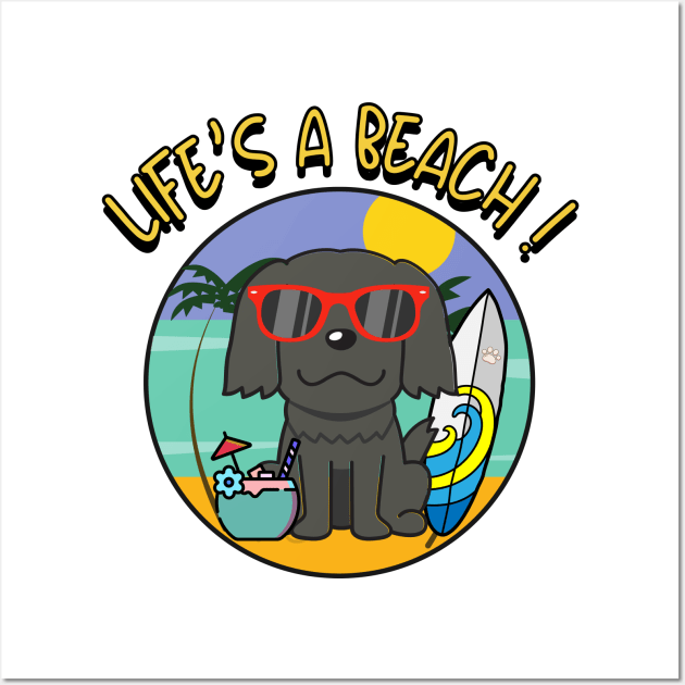 Life's a beach Sheepdog Wall Art by Pet Station